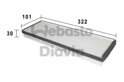 Фильтр, воздух во внутренном пространстве WEBASTO 82D0325092A