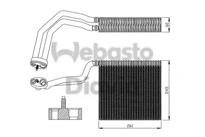 Испаритель, кондиционер WEBASTO 82D0526139MA