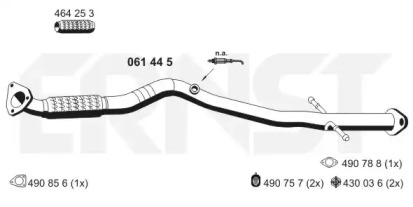 Труба выхлопного газа ERNST 061445