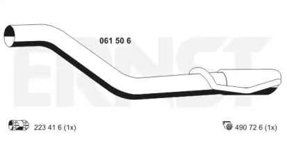 Труба выхлопного газа ERNST 061506