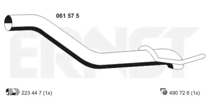 Труба выхлопного газа ERNST 061575