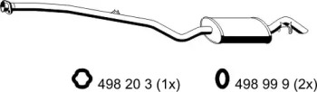 Глушитель выхлопных газов конечный ERNST 283229