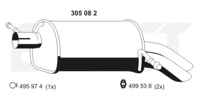 Амортизатор ERNST 305082