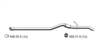 Глушитель выхлопных газов конечный ERNST 331043