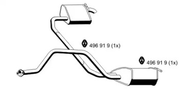 Глушитель выхлопных газов конечный ERNST 344241
