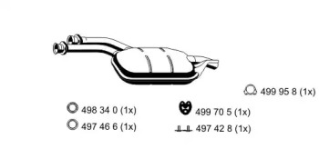 Средний глушитель выхлопных газов ERNST 374200