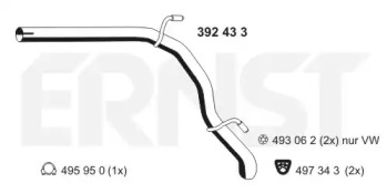 Труба выхлопного газа ERNST 392433