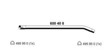 Труба выхлопного газа ERNST 600408