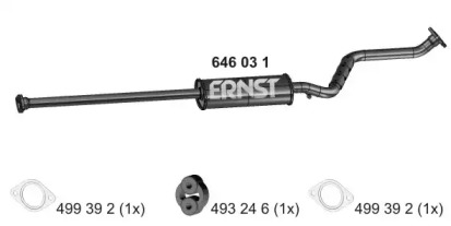 Средний глушитель выхлопных газов ERNST 646031