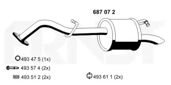 Амортизатор ERNST 687072