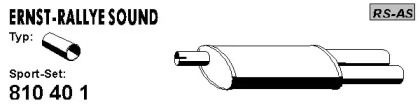 Глушитель для спортивного автомобиля ERNST 810401