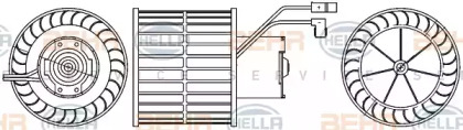 Вентилятор салона HELLA 8EW 009 100-011