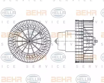 вентилятор HELLA 8EW 009 159-311