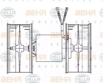 Вентилятор салона HELLA 8EW 009 159-711