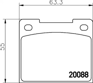 Комплект тормозных колодок HELLA 8DB 355 005-971