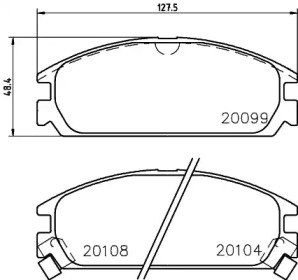 Комплект тормозных колодок HELLA 8DB 355 006-261