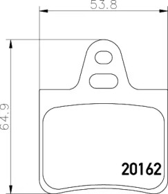 Комплект тормозных колодок HELLA 8DB 355 019-011