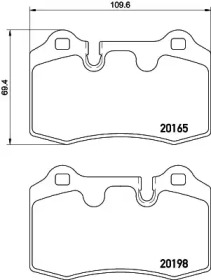 Комплект тормозных колодок, дисковый тормоз HELLA 8DB 355 015-881