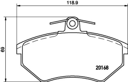 Комплект тормозных колодок HELLA 8DB 355 023-781