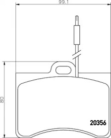 Комплект тормозных колодок HELLA 8DB 355 005-911