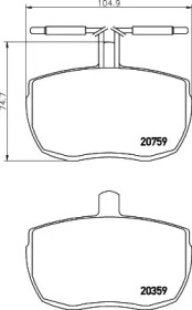 Комплект тормозных колодок HELLA 8DB 355 007-071