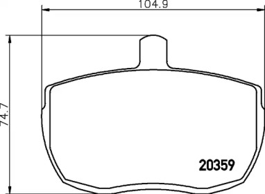 Комплект тормозных колодок HELLA 8DB 355 006-361