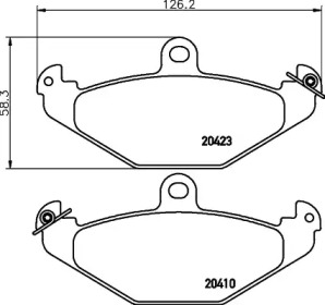 Комплект тормозных колодок HELLA 8DB 355 019-401