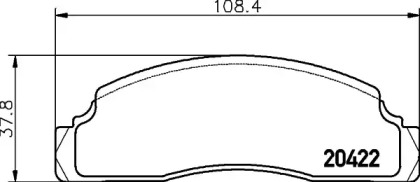 Комплект тормозных колодок HELLA 8DB 355 007-161