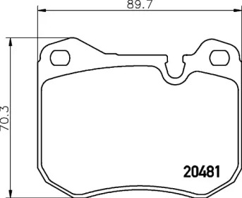 Комплект тормозных колодок HELLA 8DB 355 007-681