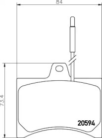 Комплект тормозных колодок HELLA 8DB 355 005-891