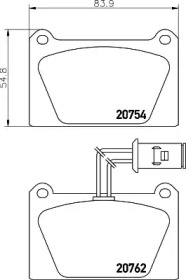 Комплект тормозных колодок HELLA 8DB 355 007-061