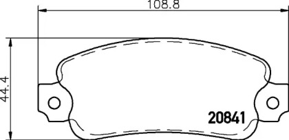 Комплект тормозных колодок HELLA 8DB 355 019-021