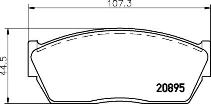 Комплект тормозных колодок HELLA 8DB 355 006-111