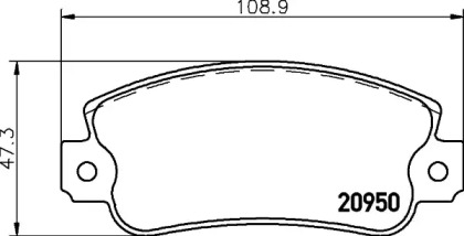 Комплект тормозных колодок HELLA 8DB 355 018-991