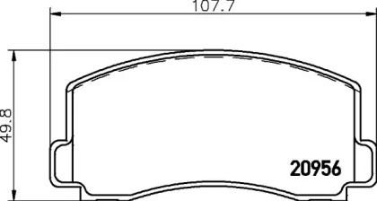 Комплект тормозных колодок HELLA 8DB 355 030-001