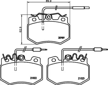 Комплект тормозных колодок HELLA 8DB 355 015-511