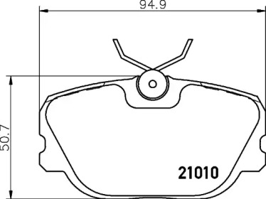 Комплект тормозных колодок HELLA 8DB 355 017-941