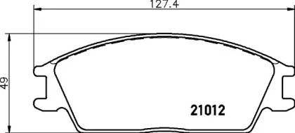 Комплект тормозных колодок HELLA 8DB 355 026-851