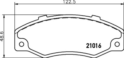 Комплект тормозных колодок HELLA 8DB 355 018-971