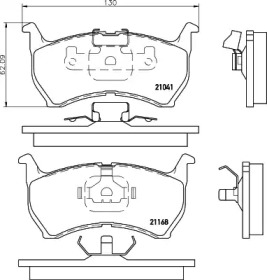 Комплект тормозных колодок HELLA 8DB 355 006-101