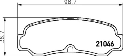 Комплект тормозных колодок HELLA 8DB 355 028-961