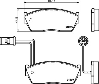 Комплект тормозных колодок HELLA 8DB 355 006-311