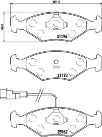 Комплект тормозных колодок HELLA 8DB 355 021-201