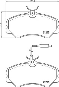 Комплект тормозных колодок HELLA 8DB 355 017-841