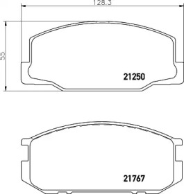 Комплект тормозных колодок HELLA 8DB 355 026-881