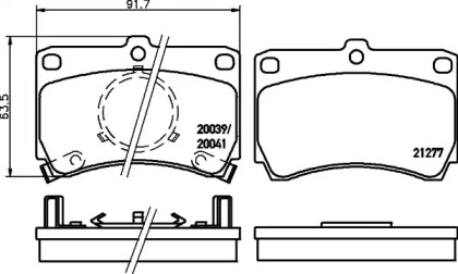 Комплект тормозных колодок HELLA 8DB 355 029-221