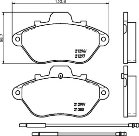 Комплект тормозных колодок HELLA 8DB 355 019-001