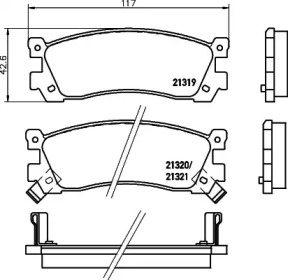 Комплект тормозных колодок HELLA 8DB 355 029-891