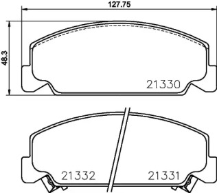 Комплект тормозных колодок HELLA 8DB 355 029-131