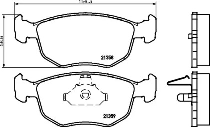 Комплект тормозных колодок HELLA 8DB 355 008-191